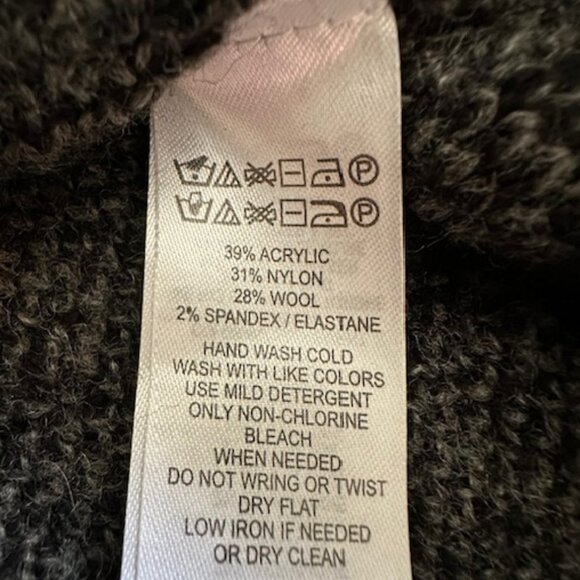 Christian Siriano - Women's Grey & Black Check Wool Blend Sweater Size S - Picture 6 of 7